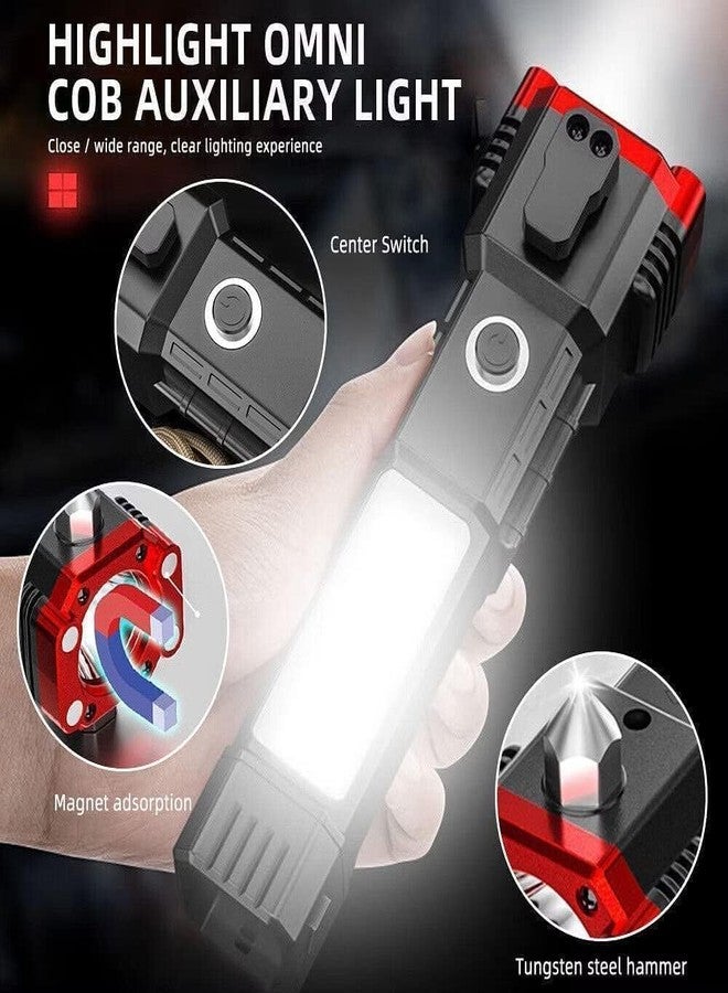 WELLUCK 3 in 1 Torch Light High Power Rechargeable - LED Torch Light Waterproof Pocket Flashlight, High Beam, Compact & Powerful for Home, Mini Handheld Torch Rechargeable (3in1 Torch, Black, Medium) - Image 2